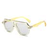 New large-frame sunglasses, European and American fashion men's and women's toad glasses, simple retro party trendy sunglasses