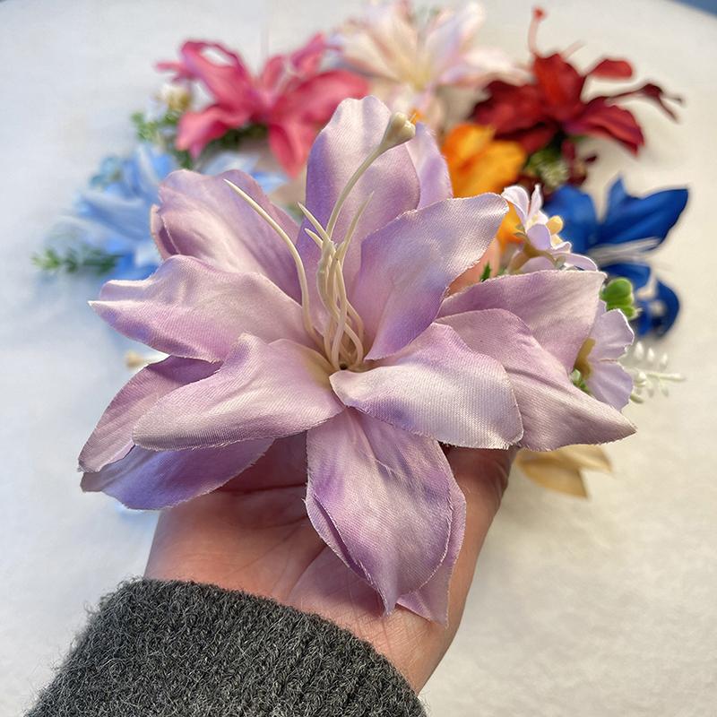 Модные головные уборы Гавайские заколки для волос с цветами Романтичные заколки для волос Милые заколки для волос с челкой Искусственные цветы Аксессуары для волос Подарки