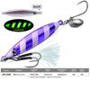 Feathered Assist Hooks Casting Jig Bait Reflective Fish Pattern Bionic Fish Lure  Boat Fishing