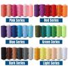 6 Rolls Polyester Sewing Thread Set Assorted Colors Polyester Sewing Machine Thread for Home DIY Manual and Mechanical Sewing