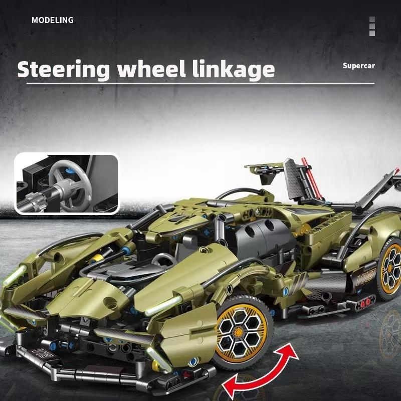 Конструктор Technical Vision GT Concept Speed ​​Car, 1039 деталей, MOC, сборные кубики, игрушки, подарок для взрослого мальчика.