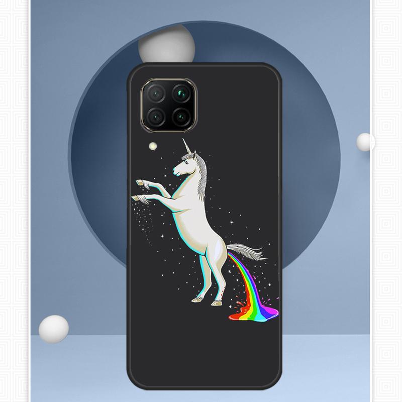 Cartoon Rainbow Unicorn For Huawei P30 P60 Pro P20 P40 Lite Nova 9 10 SE 12s 12i 11i 8i Y91 Y60 Y70 Y72 Y90 Y61 Case