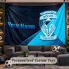 Wall Hanging Tapestry Custom NameWarrington Wolves FC Pattern Personalized Printed Fabric Wall Decor