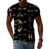 Ancient Egyptian Civilization 3D Printing Summer Hot Sale Retro Literature And Art Men’s-Women Short-Sleeved Round Neck T-shirt