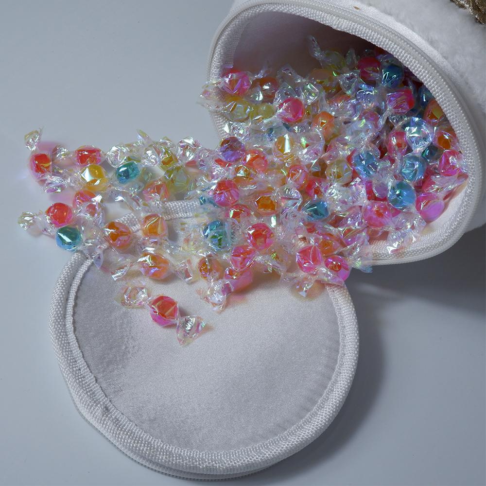 Рождественское ведерко для конфет с куклами Санты и миссис Клаус - Праздничный дизайн из ткани и пластика