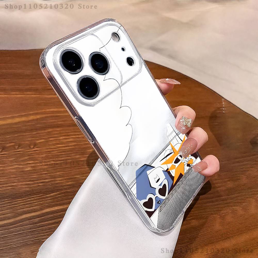 M-Mora E-Estrella Чехол для телефона iPhone17 16 15 14 13 12 11 Pro Max Plus Mini Прозрачный Полностью Задняя Крышка Силиконовый Мягкий Чехол