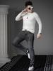 European Style High-End Solid Color Sweater for Men, New Autumn and Winter Warm Base Layer Pullover Knitwear with a Round Neck