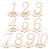 10Pcs Heart Base Wooden Table Numbers for Wedding Party Reception Catering Table Decorations Standing Number Signs