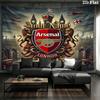 Arsenal F Custom Name Wall Tapestry Aesthetic Wall Hanging Printed Fabric Blanket Decorative Tapestries For Bedroom Living Room Home Decor