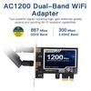 1200 Мбит/с PCI-E WiFi адаптер 2,4 ГГц/5 ГГц Bluetooth 4.2 WiFi Wlan карта 802.11ac Настольный Wifi PCI Express адаптер для Win 7 10 11