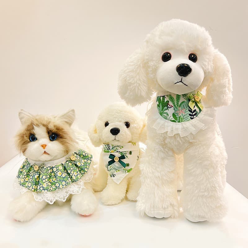 Нагрудник для собак Шарф для домашних животных Ошейник для кошек Треугольный биндер Шарф для кошек Милое полотенце для слюны домашних животных