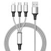 USB-кабель для быстрой зарядки универсального многофункционального кабеля 3 в 1 для сотового телефона Samsung Тип C