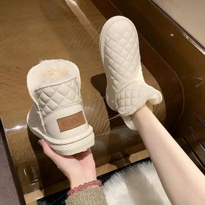 Модные женские зимние ботинки из кожи, белые туфли с круглым носком для женщин, элегантные на низком каблуке, черные ботильоны, рабочая мода 2024 года, ягненок, хит продаж