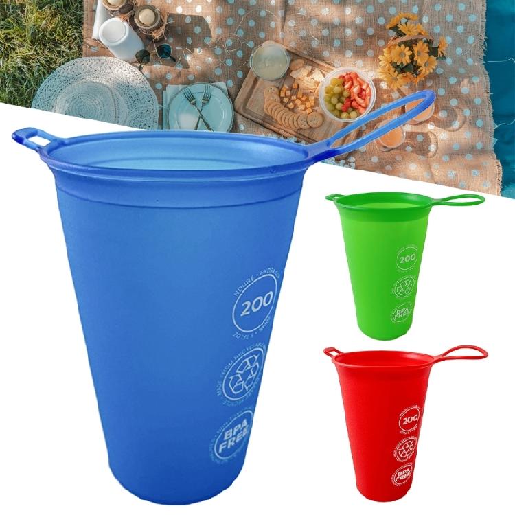 Squeeze Outdoor Sport Water Bottle Foldable Sports Water Cup 200ml Soft Drinking Cup for Outdoor Sports Marathons Cycling