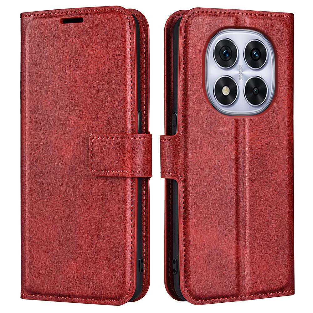 Для Xiaomi Redmi Note 14 Pro 5G/Poco X7 5G Чехол-подставка Защита от царапин Текстура телячьей кожи Кожаный чехол для телефона