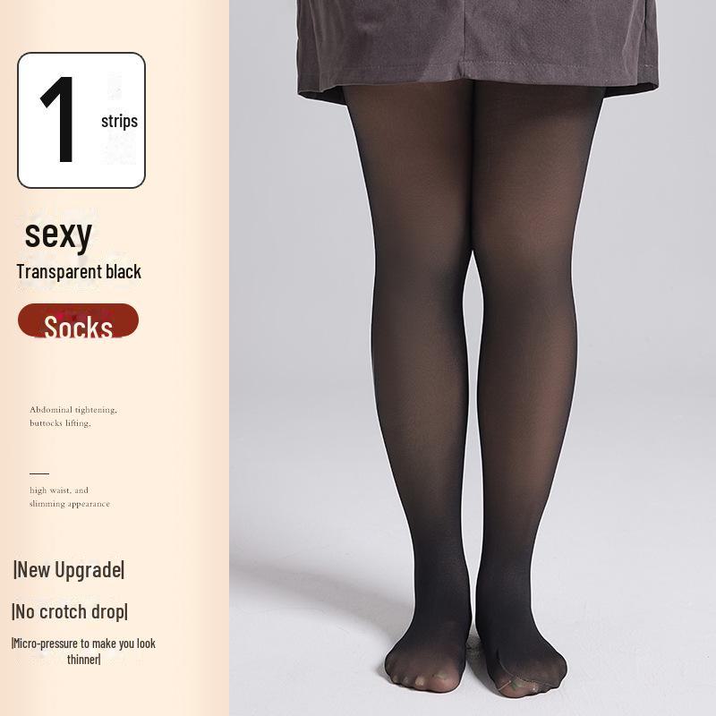 Черные прозрачные леггинсы больших размеров - грузоподъемность 200 фунтов, женские колготки весна/осень/зима