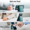 For iPhone 15 Pro Max Leather Back Cover Compatible with MagSafe JEEHOOD J06 Phone Case with Card Bag RFID Blocking