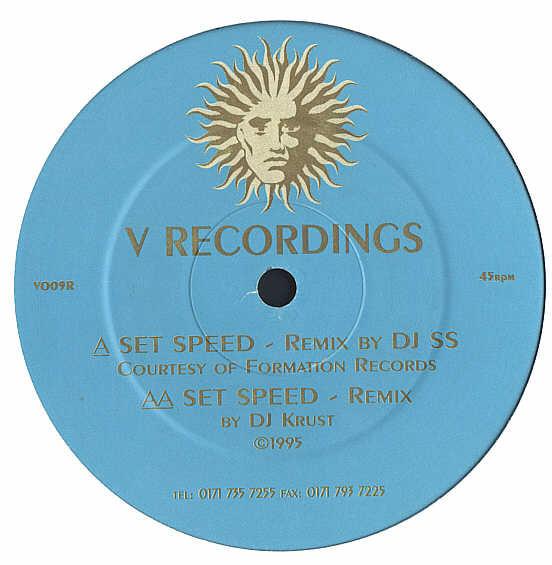 12-дюймовая пластинка KRUST Set Speed Remixes V009R V Recordings 1995 UK Dance Electronica Б/у