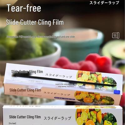 Набор пищевой пленки без разрывов от руки с резаком – Толстый, большой рулон для использования на кухне