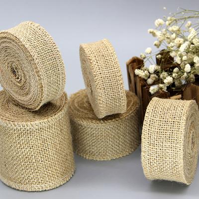 2 м/рулон ретро натуральные джутовые мешковины ленты DIY бант фестиваль подарочная упаковка лента для дня рождения вечеринка Рождество свадьба украшения