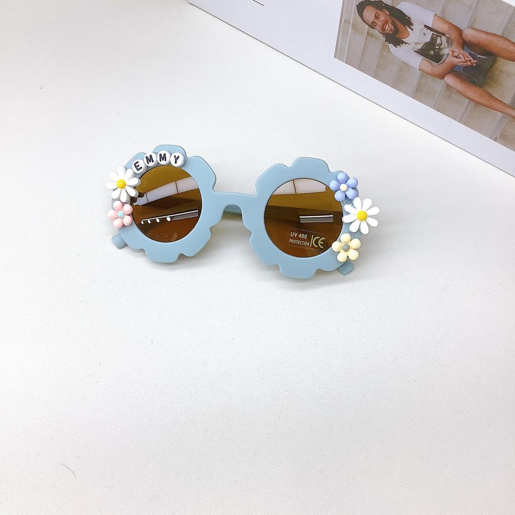 Fashion Children'S Sunglasses Flowers Cute Travel Concave Shape Sunscreen Uv Protection Baby Sunglasses Glasses