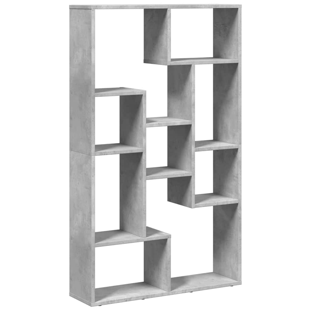 Bookshelf Concrete Grey 72 x 20 x 120.5 cm Engineered Wood