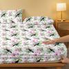 1 Simple Modern Plant Flower Animal Printed Matte Fitted Sheet, Bedroom Printed Bed Cover, Bedding (Excluding Pillowcases)