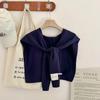 Knotted Shawl Women'S  Fake Collar Air-Conditioned Room Solid Color Shoulder Scarf Knitted Outer Cape Small Vest