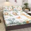 Bed Linen Set Of 3 Pieces For Garden Animals, With Two Pillowcases, Suitable For Bedroom (Cartoon, Garden, Decor)