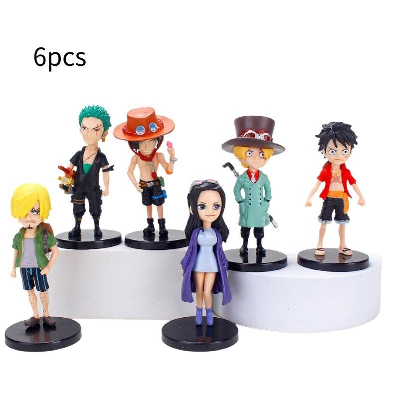 Vibrant Cartoon Anime Pvc Action Figures Set Featuring Luffy Ace Sanji Robin Toys