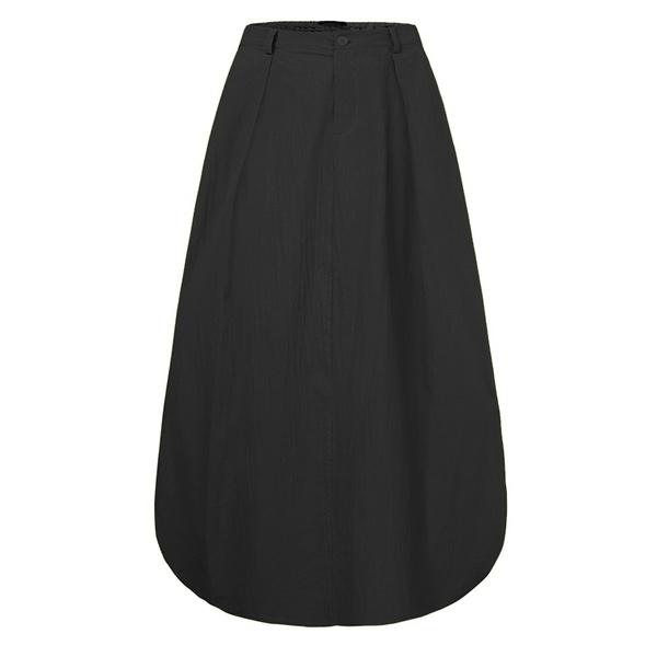 Women High Waist Casual Long Skirts Cotton Maxi Skirts