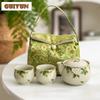 Hand-painted Osmanthus Travel Tea Set Boutique Hand Grasp Pot Tea Set Kit Antique 1 Pot 2 Cups Tea Maker Tote Bag Ornament Gifts