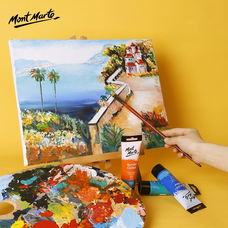 Montmartre 75ml Waterproof Non-Fading Acrylic Paint Set: Perfect for Children’s Textiles and Art Projects, Sunscreen Formula