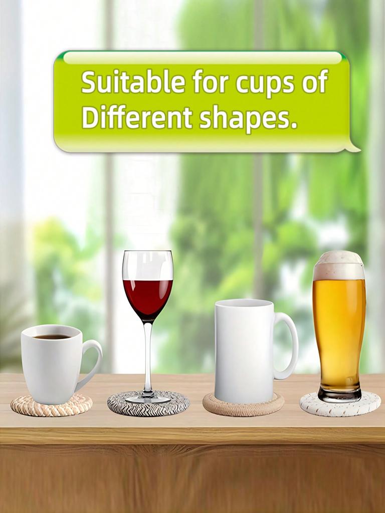 Набор из 8 подставок с подставкой, Минималистичные плетеные подставки для стола, Кухонные термостойкие подставки для стола и толстые изоляционные подкладки для кухни.