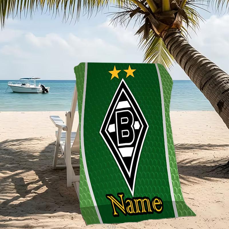 Customizable personalized beach towels Borussia Mönchengladbach themed designs.Suitable for the beach, yoga, sports;ideal as beach accessories