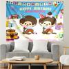 Monchhichi1 Tapestry for Bedroom Aesthetic Classroom Tapestries Wall Hanging for Living Room Dorm Office,Ideal Creative Gift