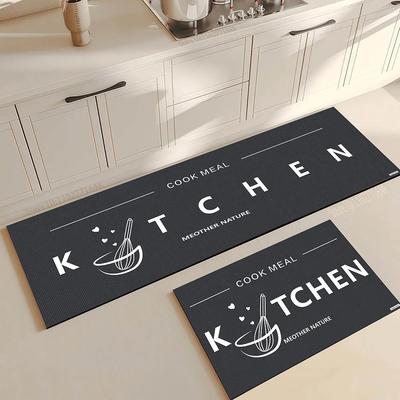 Кухонный декоративный ковер с противоскользящим покрытием, напольный коврик для входной двери, ванная комната, прачечная, коридор, спальня, домашние большие абсорбирующие коврики