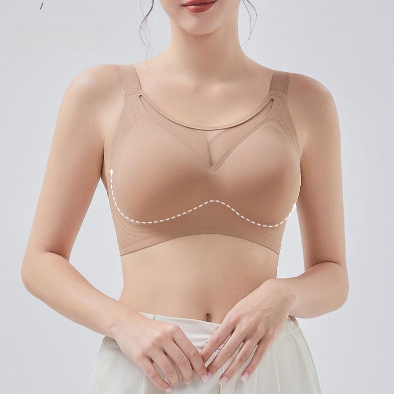 Бесшовный бюстгальтер женский бюстгальтер без бретелек женский аксессуар для сбора груди против провисания большой размер без косточек полная чашка
