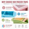 2/3 PACK Set Silicone Food Freezing Tray Large Soup Freezer Containers With Lid 2/4/6 Compartment Easy Release Meal Prep Mold