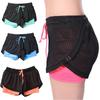 Летние повседневные спортивные шорты, поддельные две части женских шорт для фитнеса и тренировок