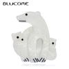 Handmade Acrylic Polar Bear Brooches For Women Lovely Animal Resin Lapel Pin Jewelry Female Badge Clothes Accessories