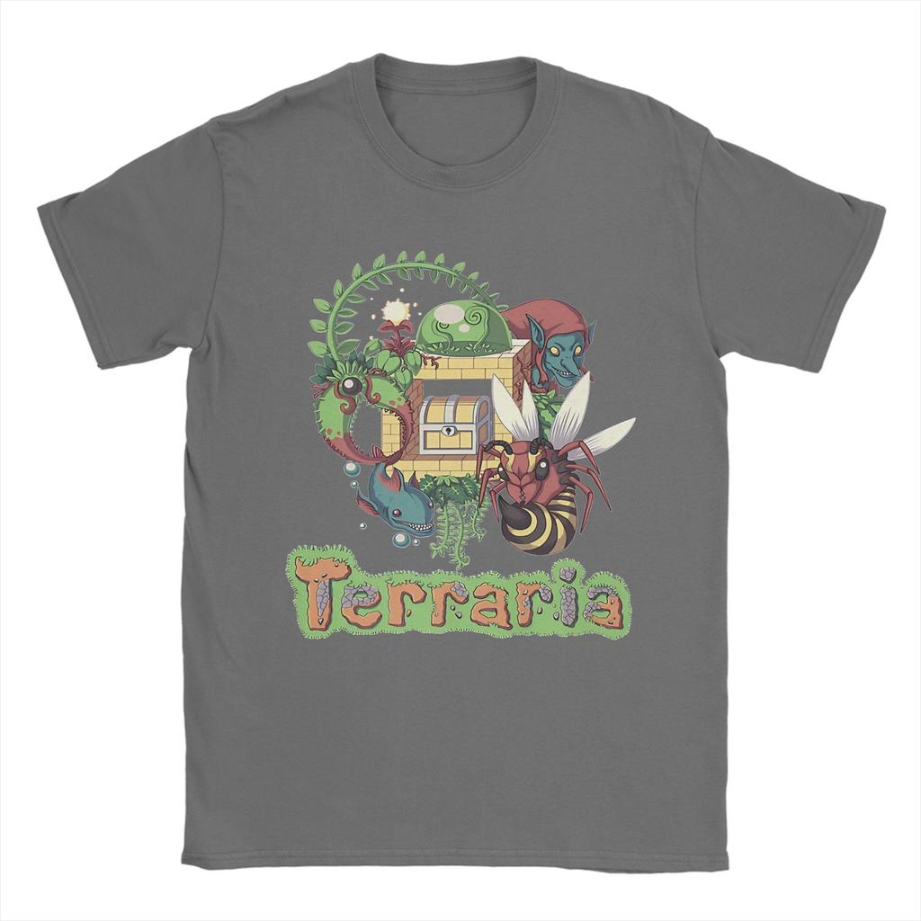 Игровая футболка Terraria для мужчин и женщин Модные футболки 100% Хлопок Одежда