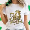 50 и сказочные футболки 50-й день рождения смешные женские футболки хип-хоп винтажные футболки одежда креативные топы женские футболки с коротким рукавом