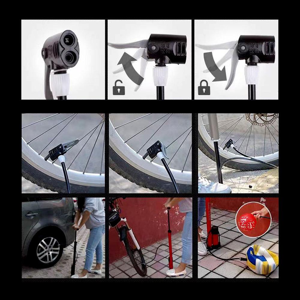Велосипедный напольный насос 160PSI Велосипедный воздушный насос с многофункциональной шариковой иглой Велосипедный насос для шин Велосипедный воздушный насос