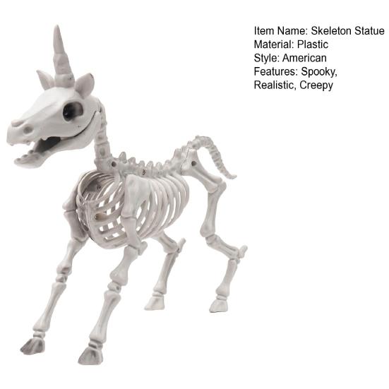 Хэллоуин Скелет Животного Фигурка Большая Пластиковая Статуя Кости Скелета для Газона Двора Кладбища Дома Настольный Декор