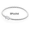 5pcs /Lot Sale Popular Charm Bracelets Diy Elegant Leather Chain Charms Bracelets Bangles For Women Jewelry Gift