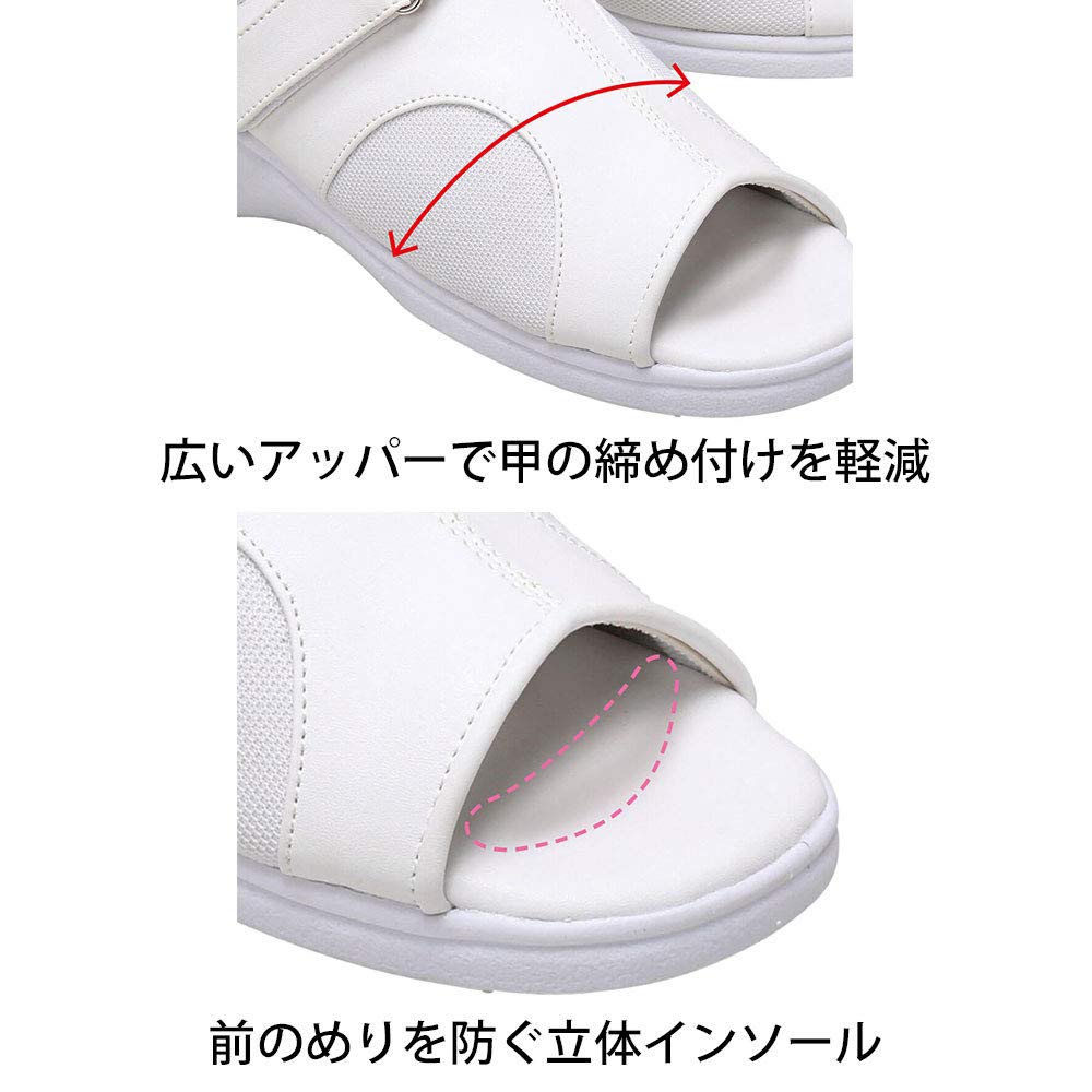 Nursery Wide Nursery Suitable for Bunions and Nurse Office Medical and Size 9464306A 2-Way Sandals, Hamstrings, Sandals, Nursing, L, Black,