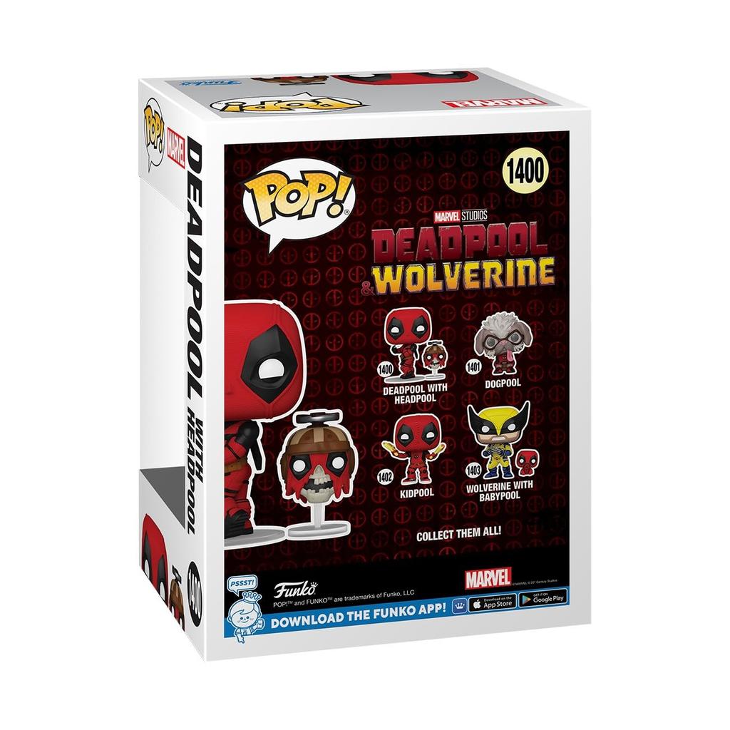 Marvel Deadpool Headpool Figure Funko DEADPOOL WITH HEADPOOL DEADPOOL AND WOLVERINE Marvel Funko Pop!