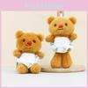 Cute Adorable Butter Bear Plush Toy Keychain Soft Bear Stuffed Animal Doll