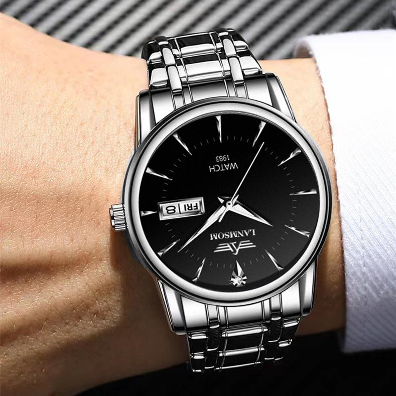 Новые роскошные мужские часы высшего бренда с коробкой, водонепроницаемые мужские кварцевые часы